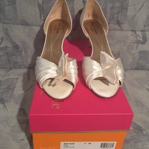 Kate Spade Evie Ivory Satin Shoes